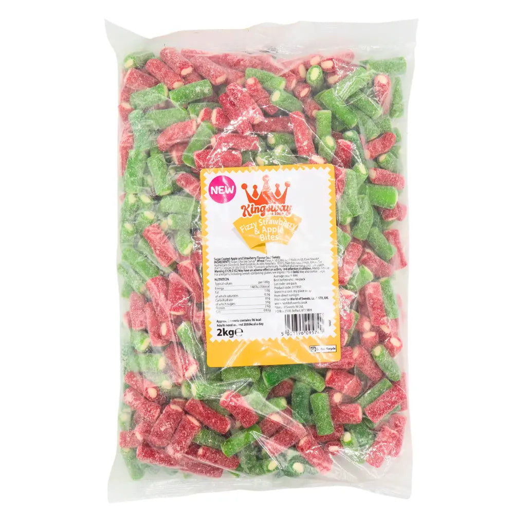 Kingsway Fizzy Strawberry And Apple Bites Bag 2kg