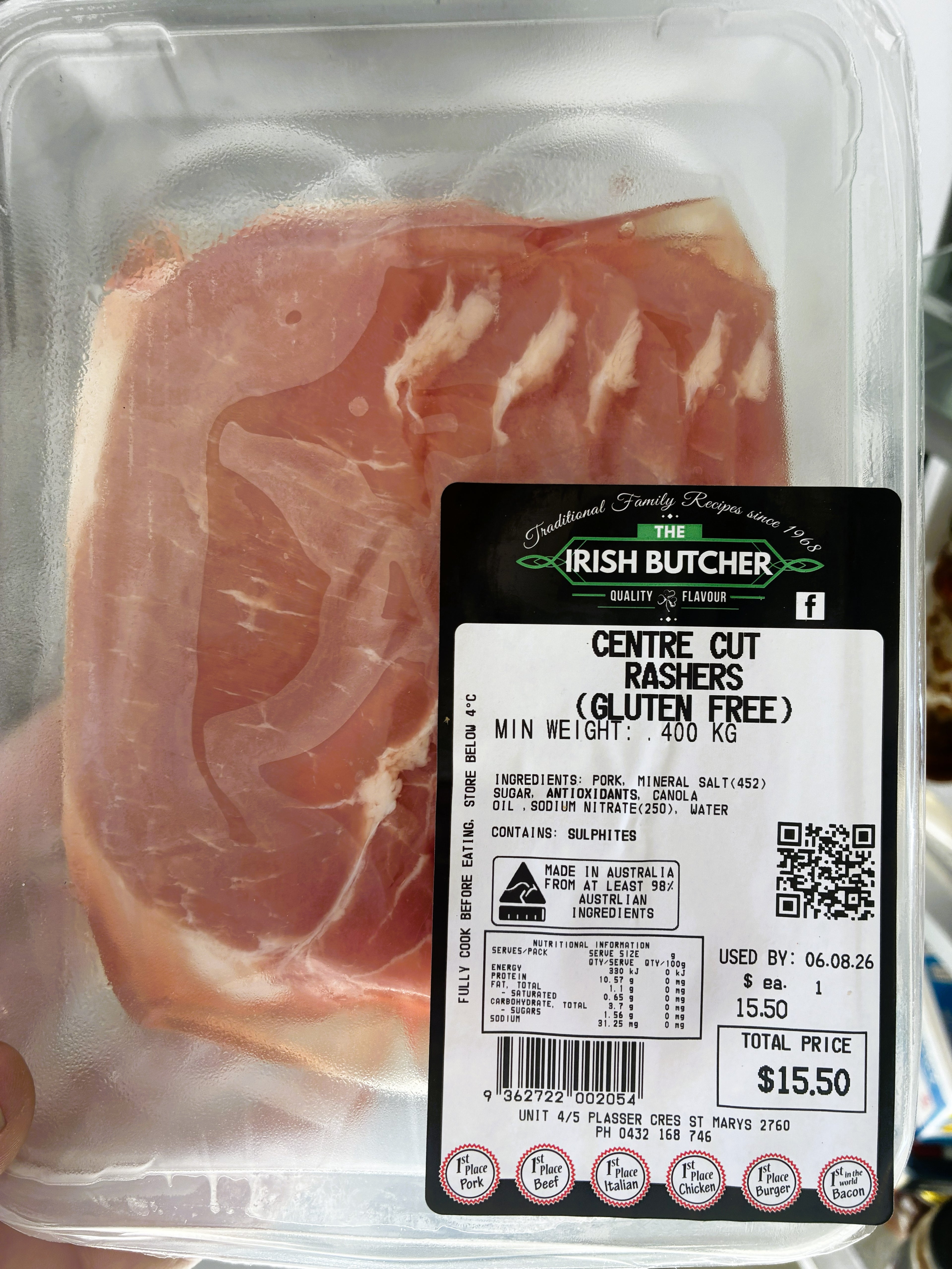 Centre Cut Bacon 400g -The Irish Butchers 🇮🇪