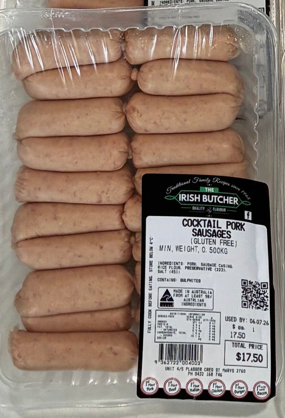 Cocktail Sausages 500g  - The Irish Butchers 🇮🇪